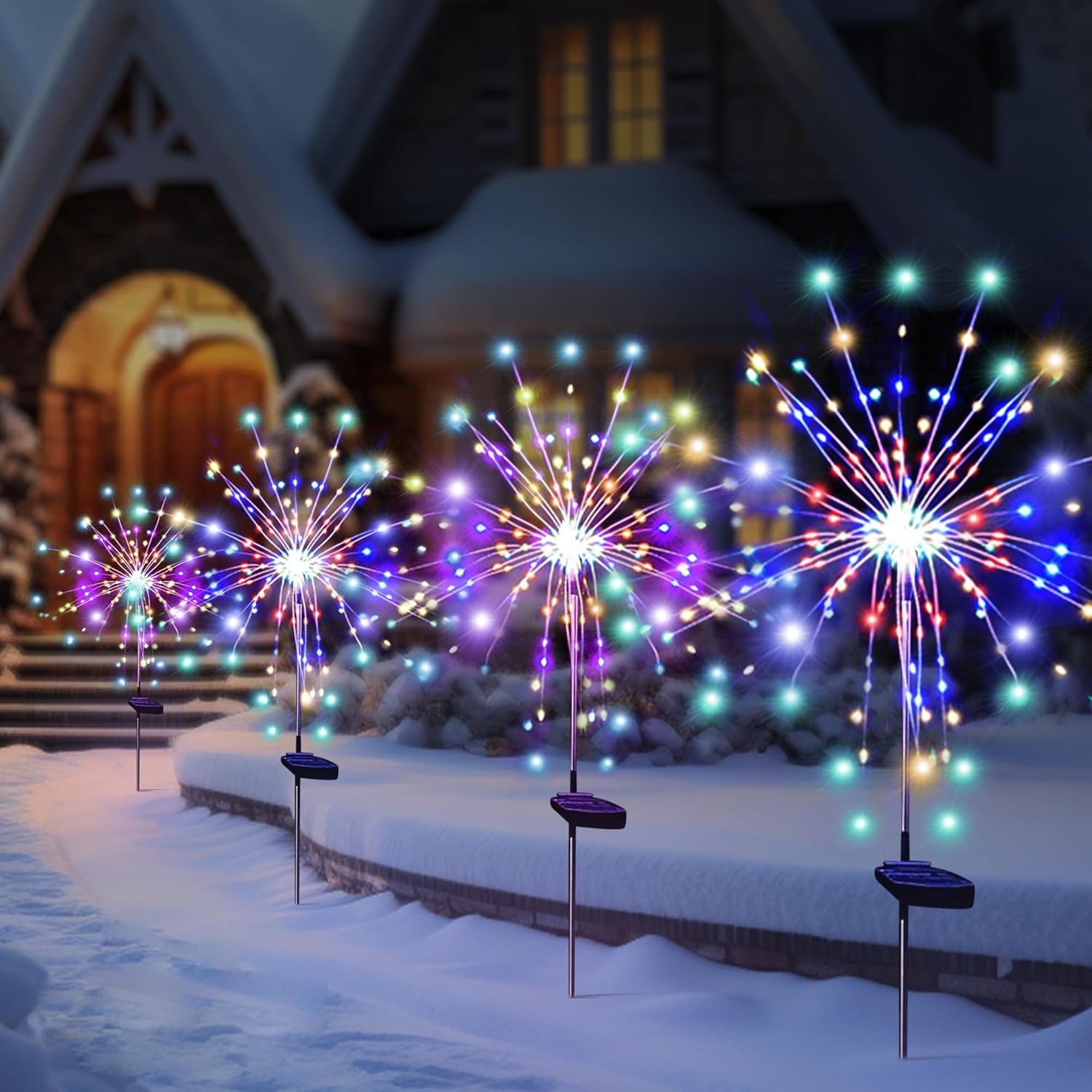Smart Garden Lighting System - Solar LED Firework Fairy Lights Outdoor