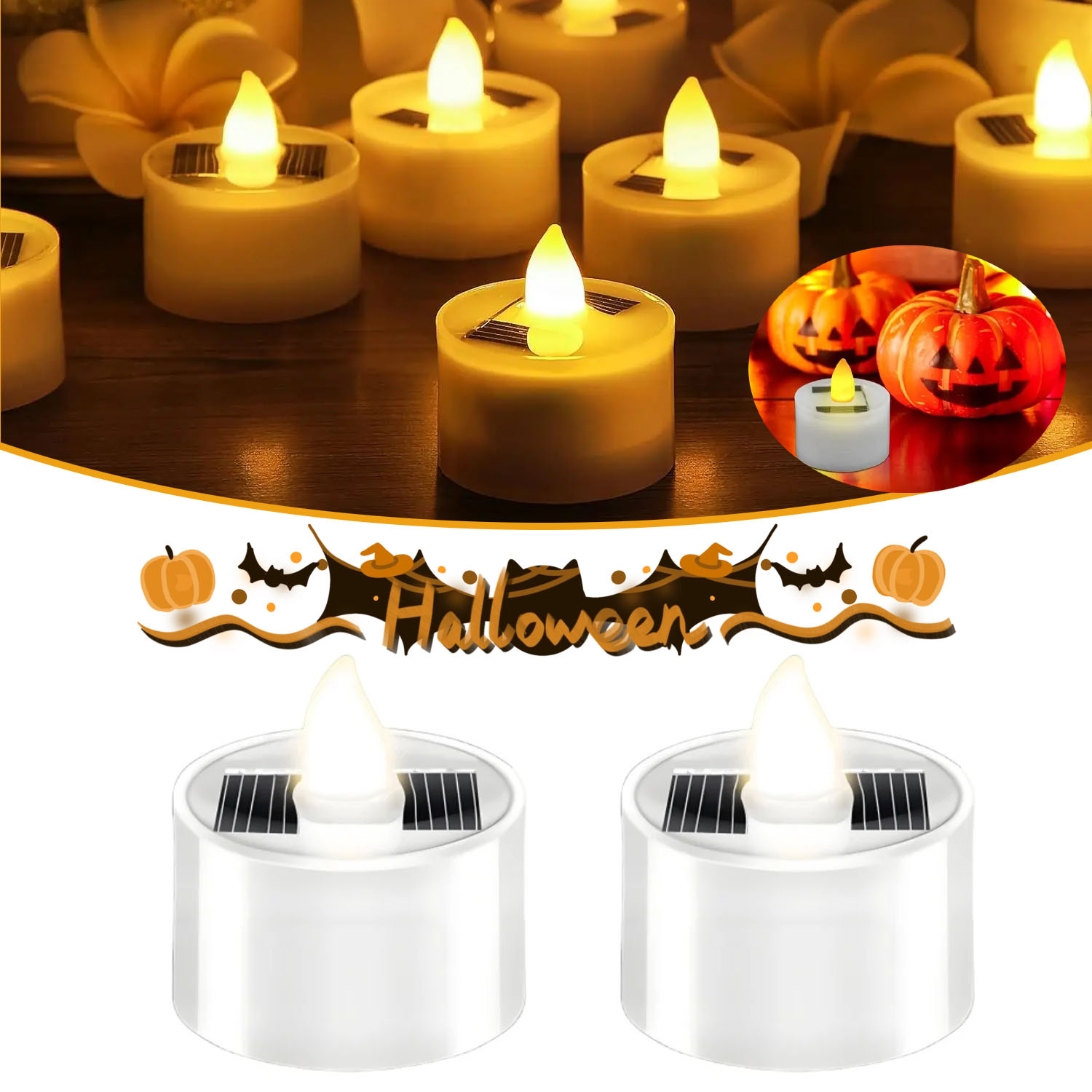 Smart Garden Lighting System - 1-10PCS Outdoor Solar Tea Lights Realistic