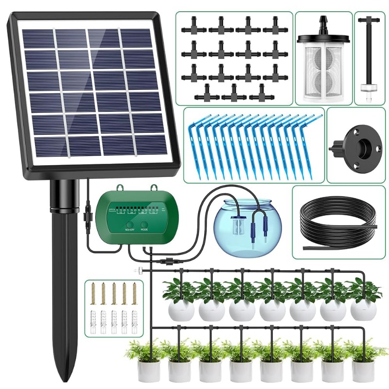 Smart Garden Greenhouse - Solar Intelligent Irrigation Kit 6V 2W
