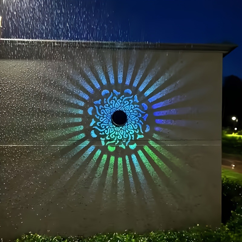 Smart Garden Lighting System - Solar LED Wall Light Mandala Projection