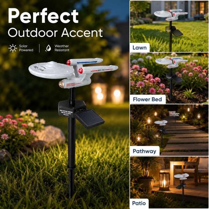 Star Trek USS Enterprise Solar - Smart Garden Lighting System 评论和价格