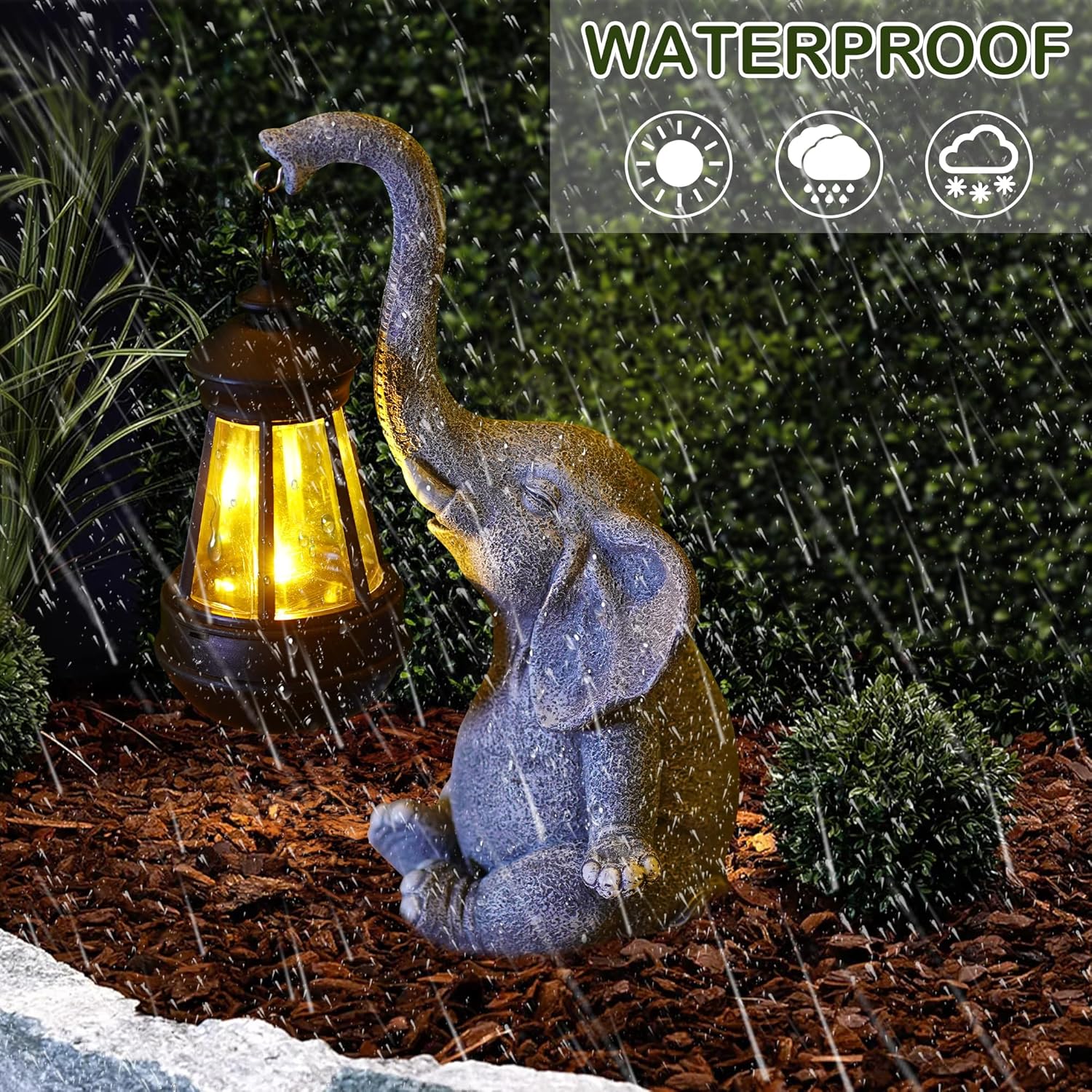 1PC Resin Elephant Garden Stat - Smart Zen Garden 评论和价格