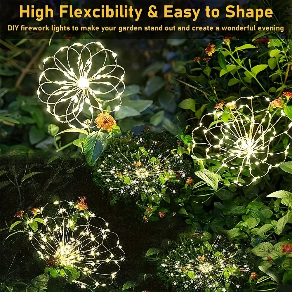 Solar LED Firework Fairy Light - Smart Garden Lighting System 评论和价格