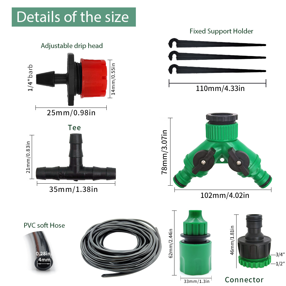 Greenhouse 15M-30M DIY Drip Ir - Yoocaa Smart Garden 评论和价格