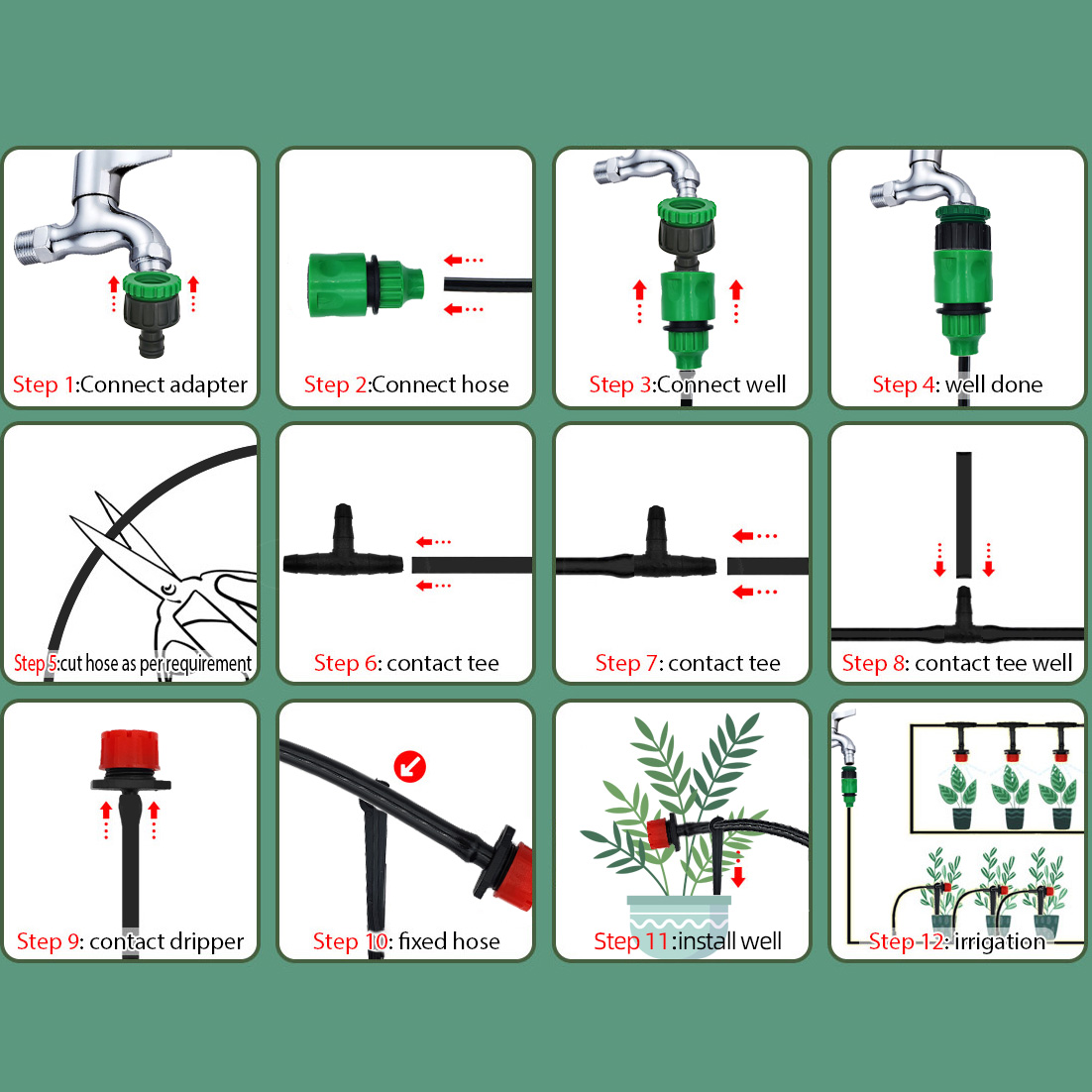 Greenhouse 15M-30M DIY Drip Ir - Yoocaa Smart Garden 评论和价格