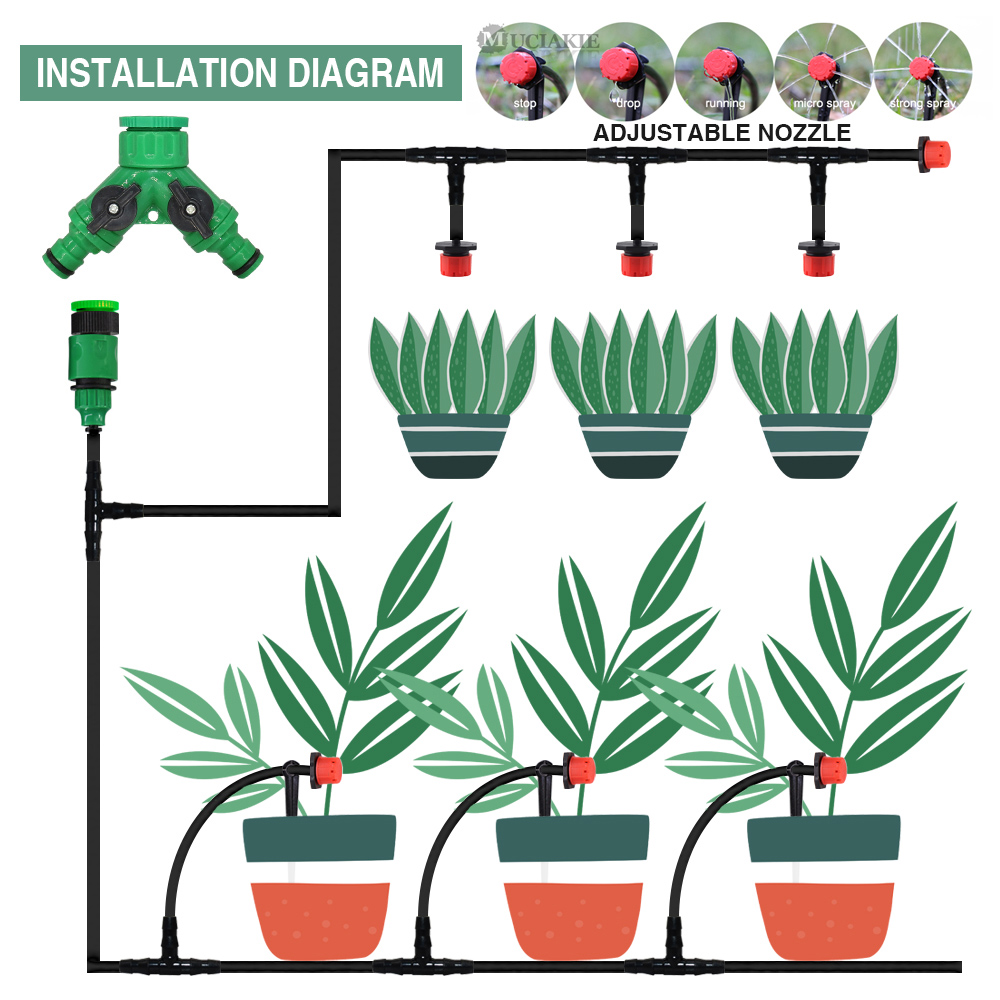 50-5M 1/4'' Hose Adjustable Dr - Yoocaa Smart Garden 评论和价格