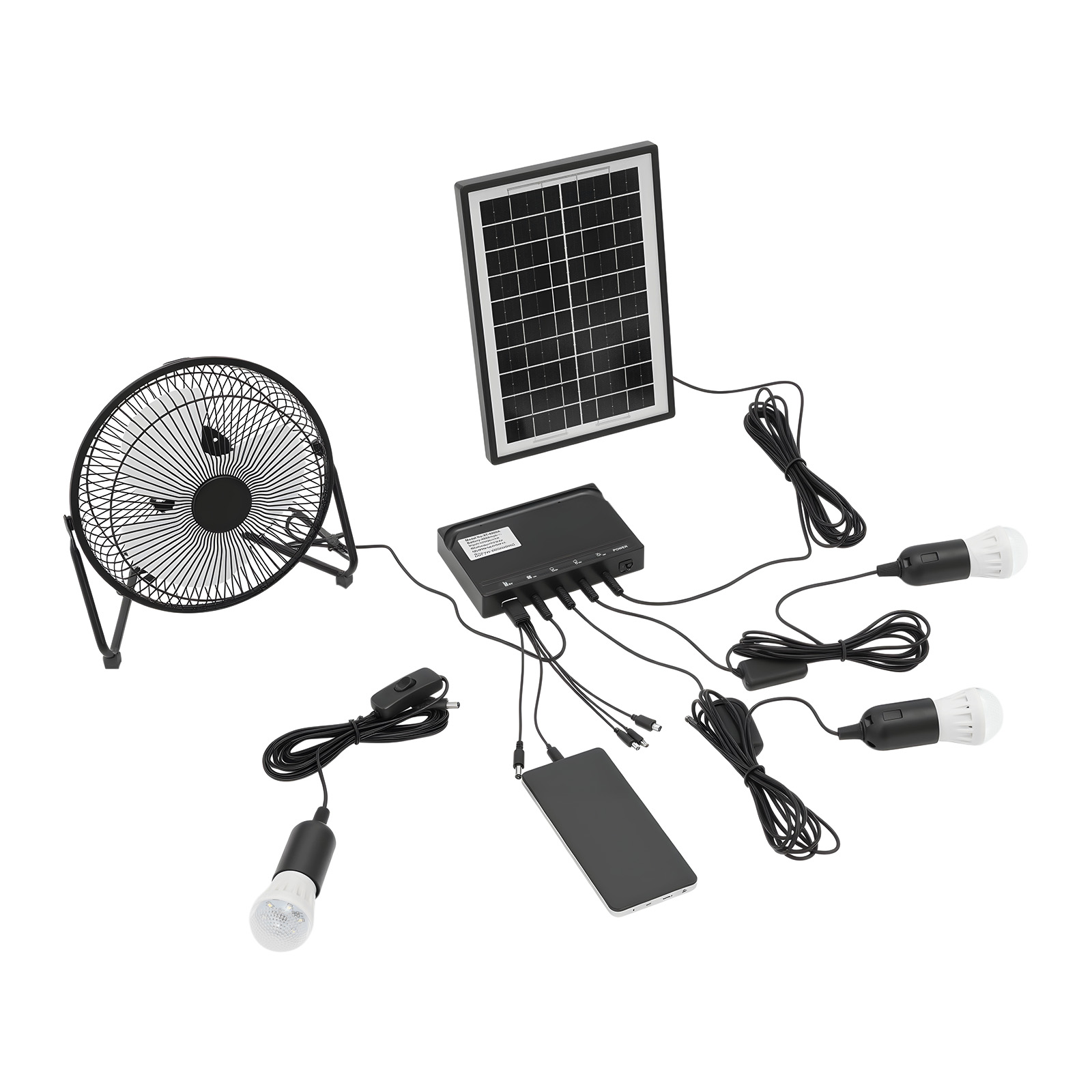 100-240V Solar Fan And Lamp Ki - Smart Garden Lighting System 评论和价格