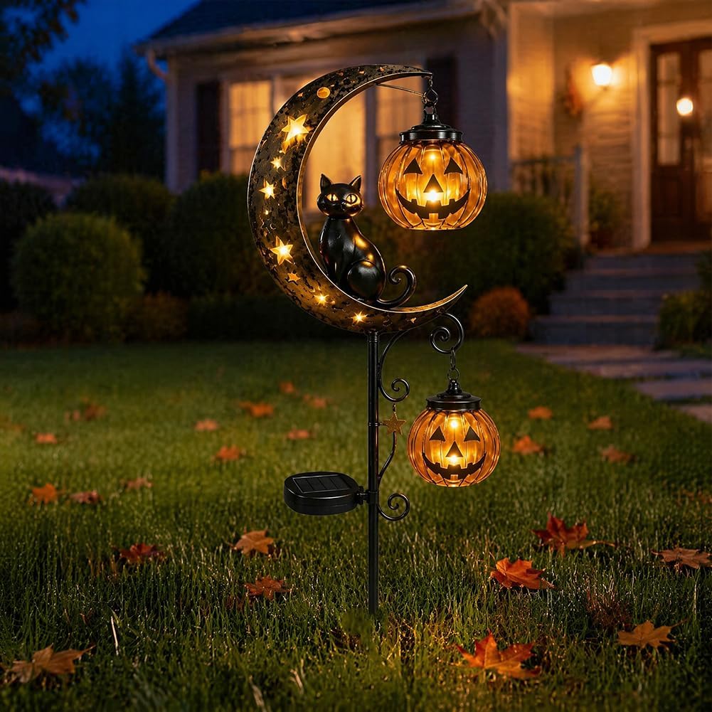 Solar Halloween Black Cat & Pu - Smart Zen Garden 评论和价格