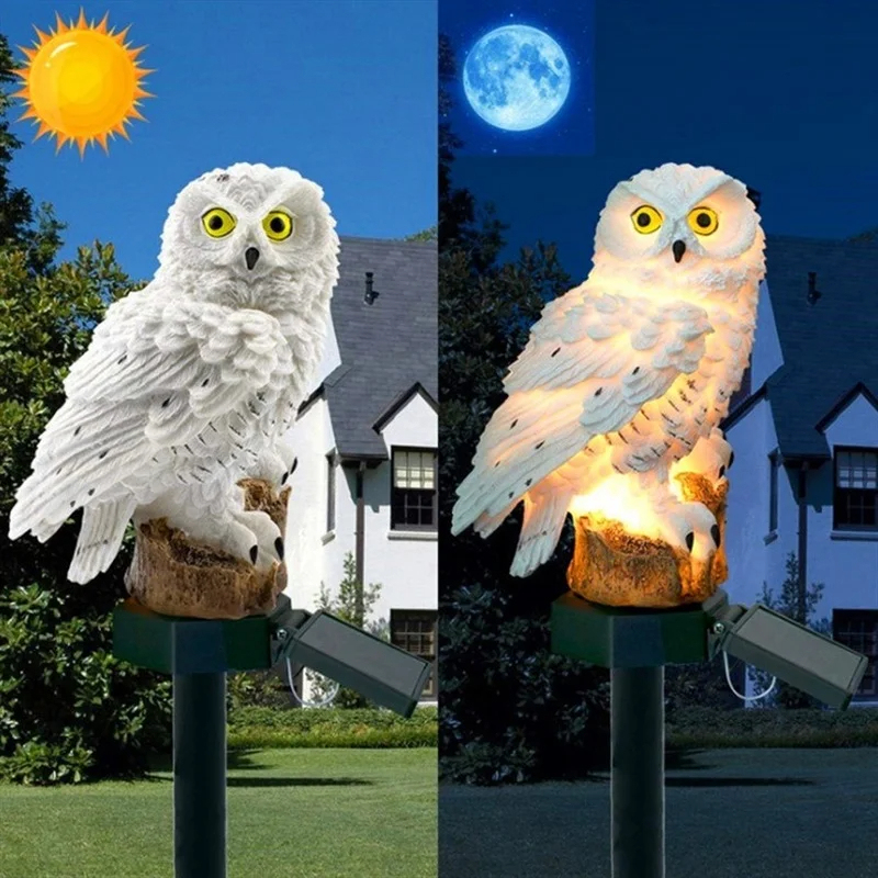 Solar Owl Statue Garden Light  - Smart Garden Lighting System 评论和价格