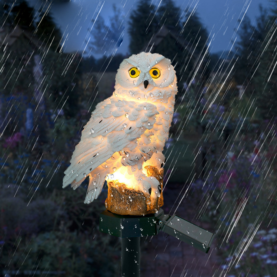 Solar Owl Statue Garden Light  - Smart Garden Lighting System 评论和价格