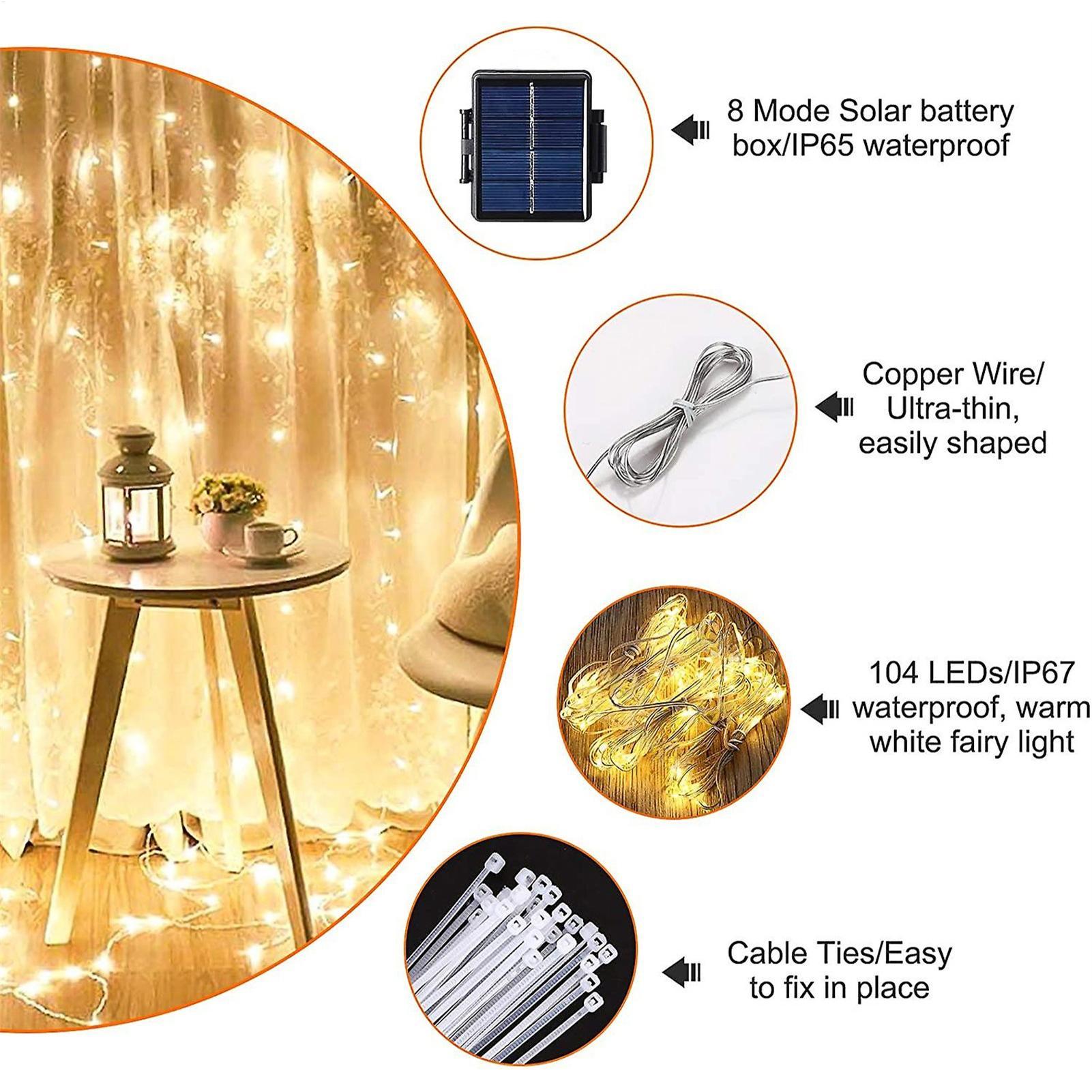 Solar Umbrella String Light 10 - Smart Garden Lighting System 评论和价格