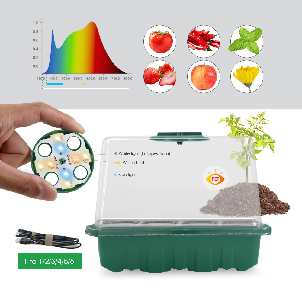 LED Nursery Pots with Grow Lig - Smart Garden Greenhouse 评论和价格