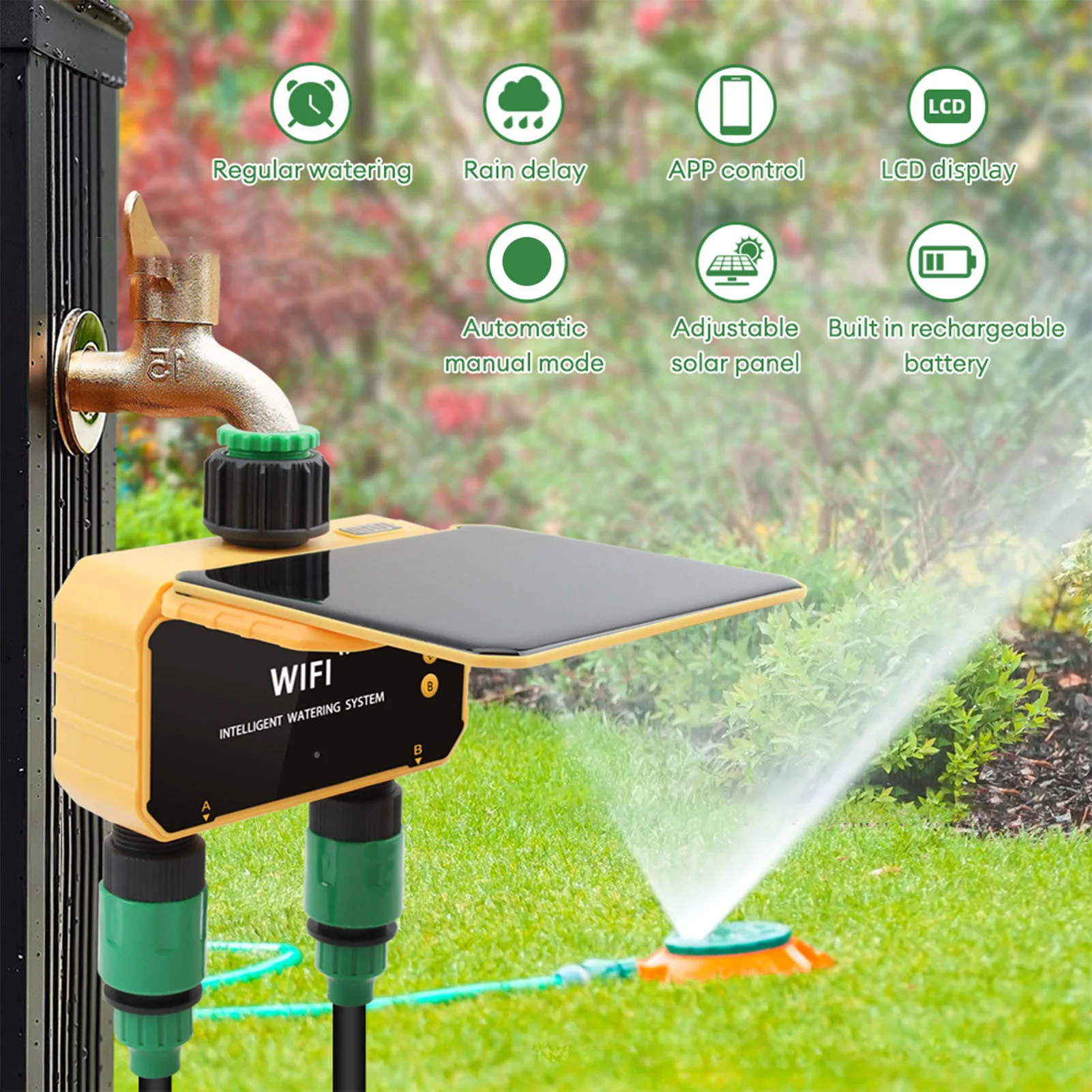 Solar WiFi Smart Irrigation Ti - Smart Garden Usa 评论和价格