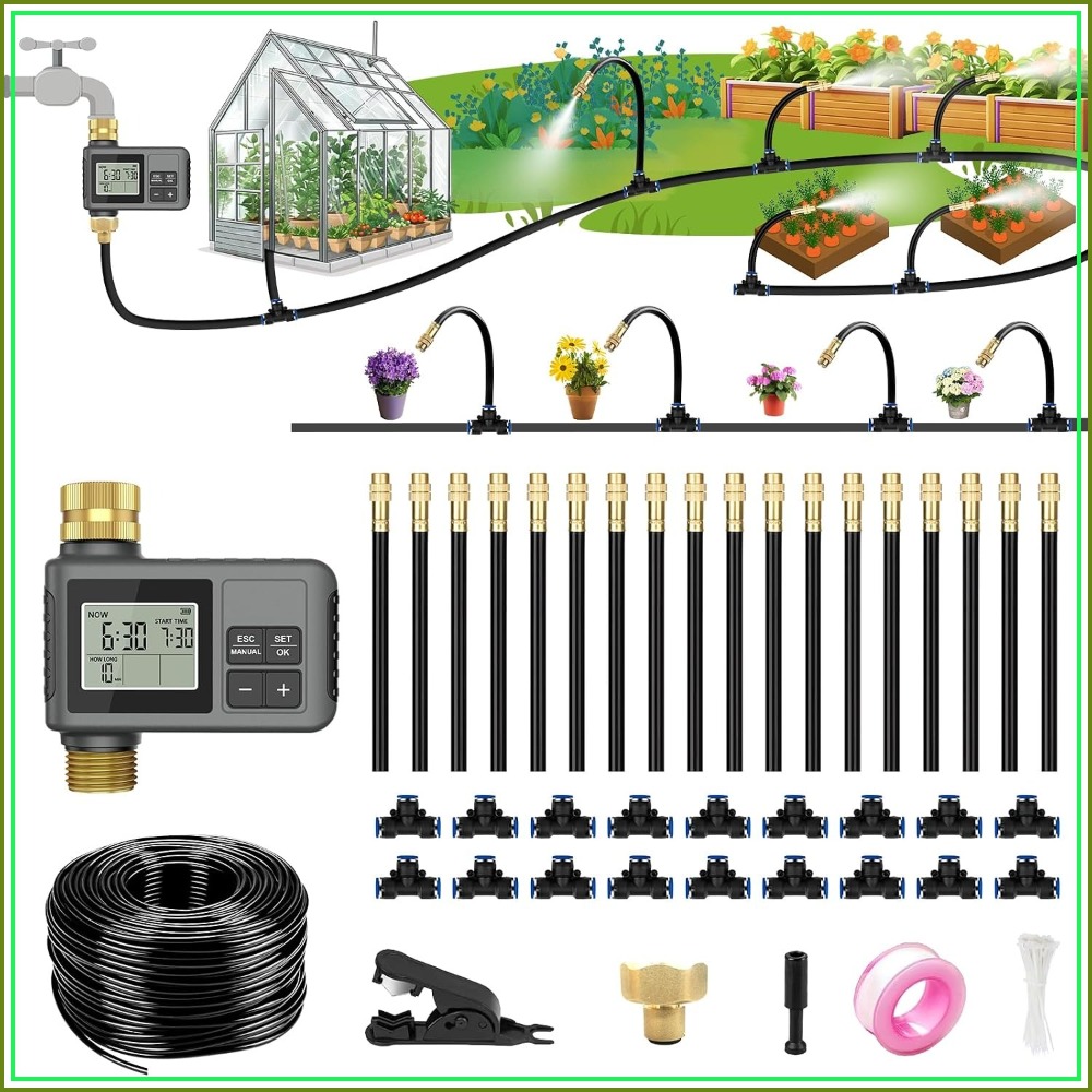 60FT Drip Irrigation System Wi - Smart Garden Raised Bed 评论和价格