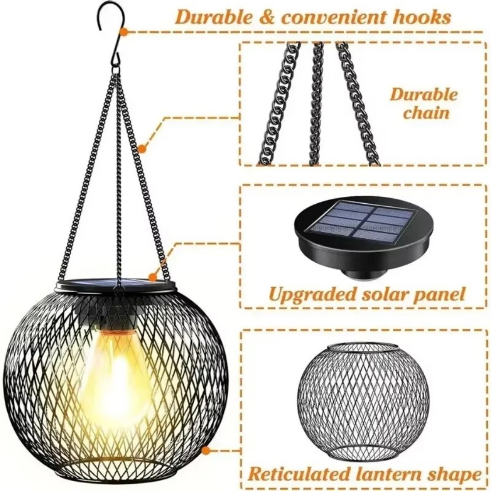 Solar Lantern Iron Art Outdoor - Smart Zen Garden 评论和价格