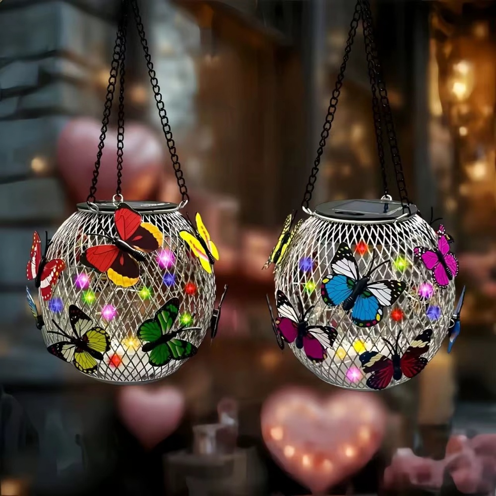 Solar Lantern Iron Art Outdoor - Smart Zen Garden 评论和价格